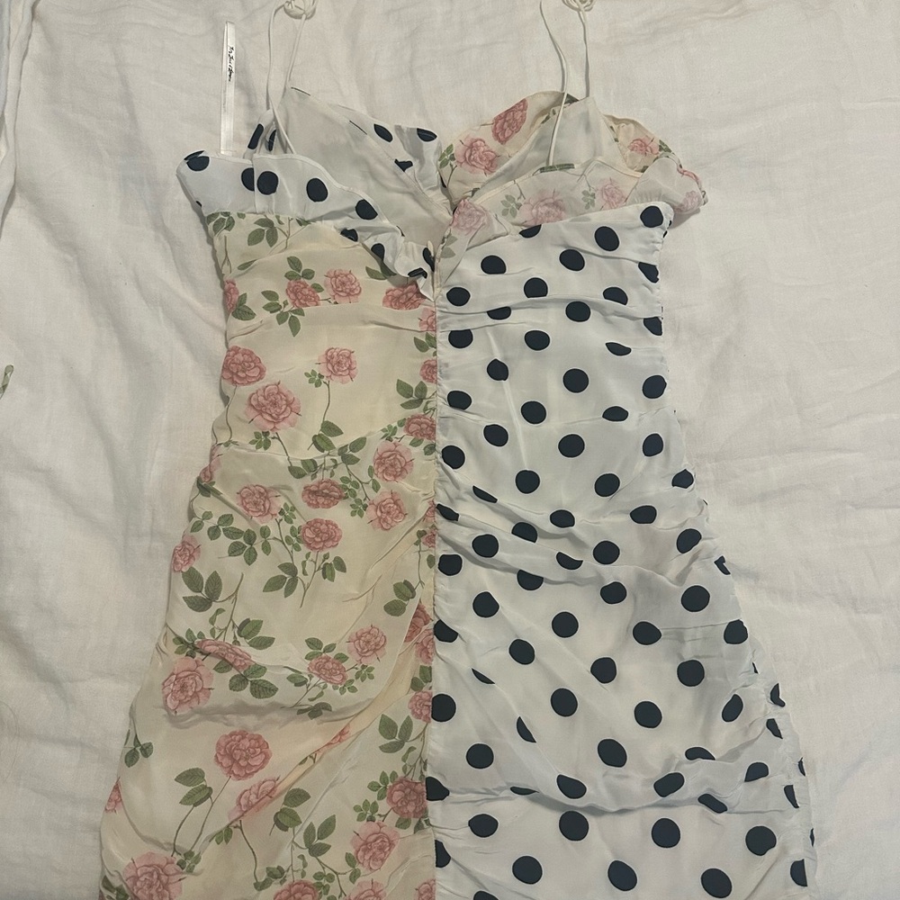 For Love And Lemons Floral and Polka Dot Mini Dress - Picture 3 of 5